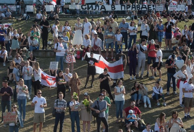 Demonstracja w Mińsku /YAUHEN YERCHAK /PAP/EPA