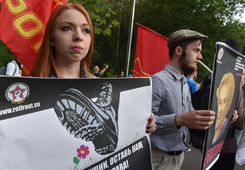 Demonstracja w moskiewskim parku Sokolniki /AFP