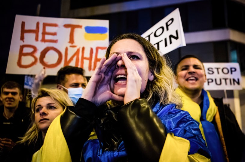 Demonstracje poparcia dla Ukrainy odbywają się na całym świecie /Diego Radames/SOPA Images/LightRocket via Getty Images /Getty Images