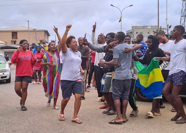 Demonstracje uliczne w Gabonie /STRINGER /PAP/EPA