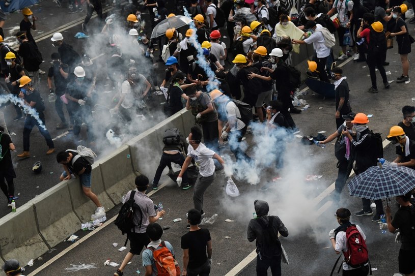 Demonstracje w Hongkongu /AFP