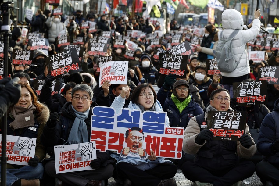 Demonstracje w Korei Południowej /JEON HEON-KYUN /PAP/EPA