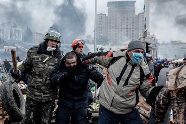 Demonstranci na Ukrainie /EVGENY MALOLETKA  /PAP/EPA