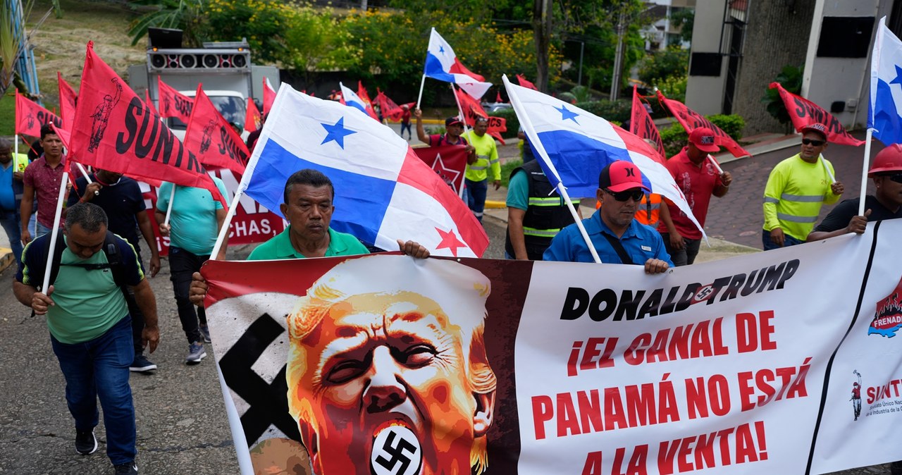 Demonstranci wyszli w Panamie na ulice sprzeciwiając się planom Donalda Trumpa /ARNULFO FRANCO/AFP /AFP