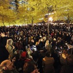 Demonstranci znowu w parku Zuccotti w Nowym Jorku