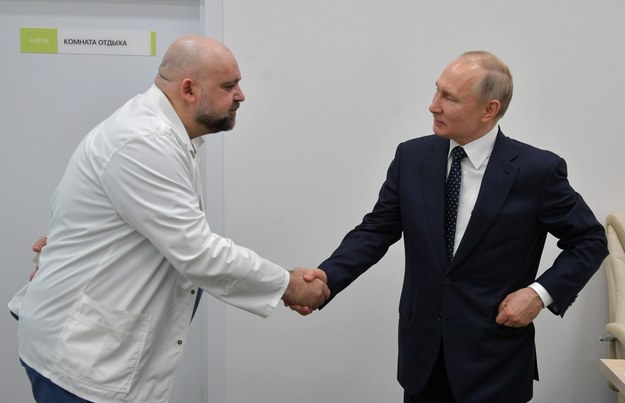 Denis Procenko i Władimir Putin. Zdj. z 24 marca /Alexei Druzhinin /PAP/EPA