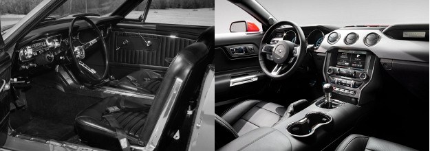 Deski rozdzielcze Mustanga: rocznik 1964 i 2015 /Ford