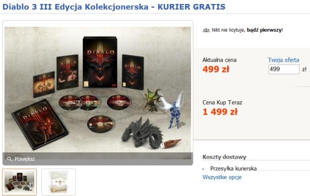 Diablo III za 1500 zł czeka na "chętnych" /Informacja prasowa