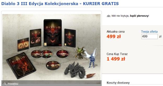 Diablo III za 1500 zł czeka na "chętnych" /Informacja prasowa