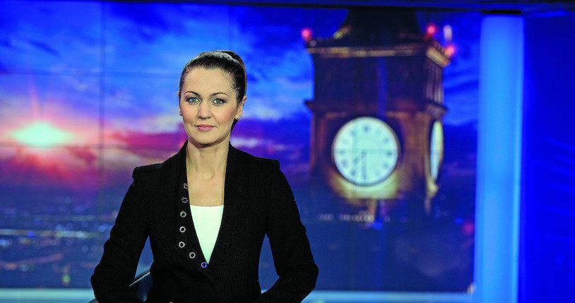 Diana Rudnik jeszcze w studiu "Wiadomości" TVP1 /TVP