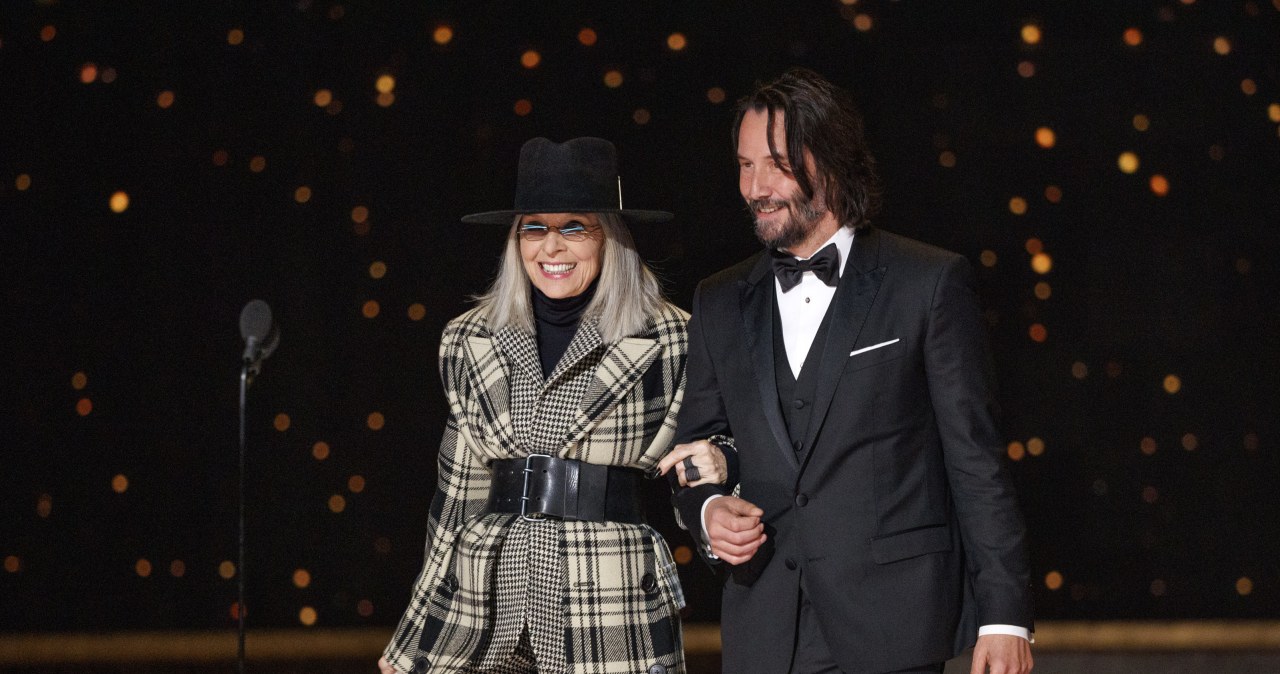 Diane Keaton i Keanu Reeves podczas gali rozdania Oscarów w 2020 roku /Craig Sjodin / Contributor /Getty Images