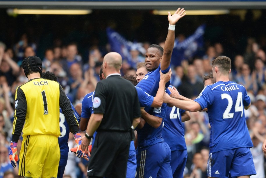 Didier Drogba w barwach Chelsea Londyn / 	ANDY RAIN    /PAP