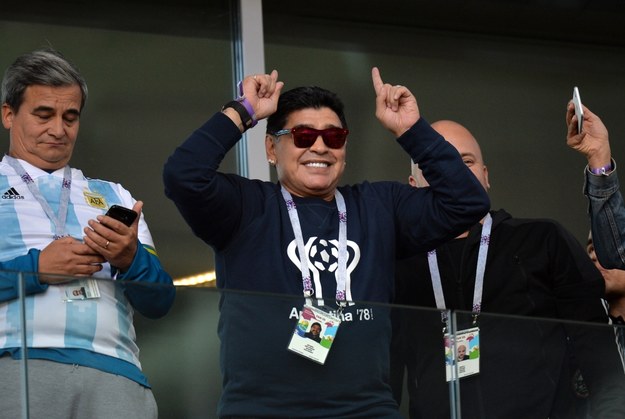 Diego Maradona /PETER POWELL   /PAP/EPA