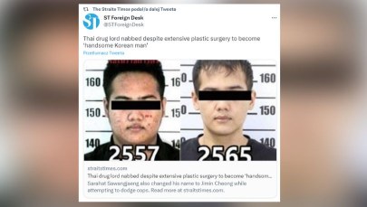 Diler narkotykowy zmienił sobie twarz, żeby uciec policji