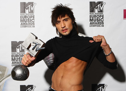 Dima Bilan z nagrodą MTV dla najlepszego rosyjskiego wykonawcy w 2008 roku - fot. Gareth Cattermole /Getty Images/Flash Press Media