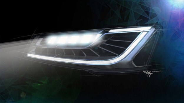 Diody odpowiadające za światła drogowe będą pogrupowane w moduły po 5 sztuk. /Audi