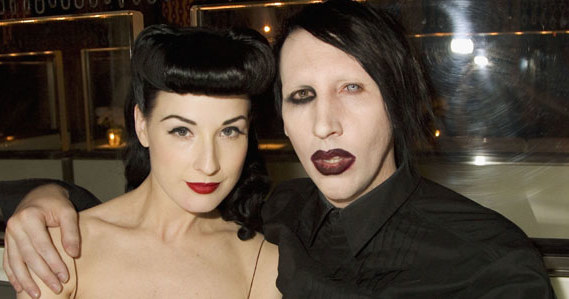 Dita Von Teese i Marilyn Manson - fot. Astrid Stawiarz &nbsp; /Getty Images/Flash Press Media