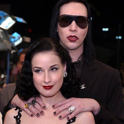 Dita Von Teese i Marilyn Manson /arch. AFP