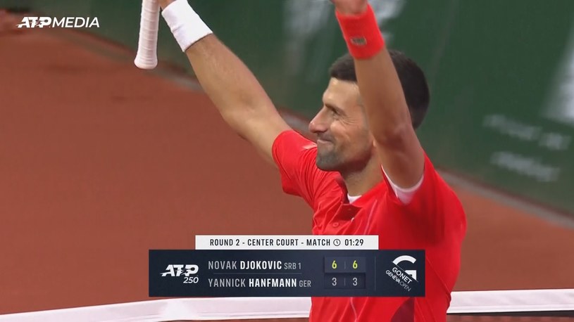 Djokovic wygrywa w dniu swoich 37. urodzin i dociera do ćwierćfinału Geneva Open. WIDEO