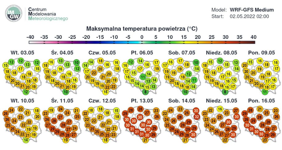 Długoterminowa prognoza pogody /IMGW /Internet