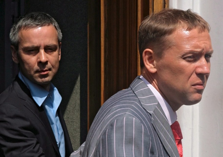 Dmitrij Kowtun oraz Andriej Ługowoj w Moskwie. Zdjęcie archiwalne /SERGEI ILNITSKY/POOL /PAP/EPA