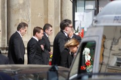 Dmitrij Miedwiediew podczas uroczystości żałobnych w Krakowie