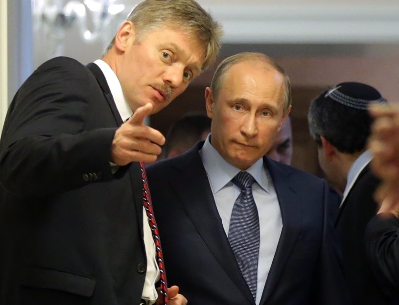 Dmitrij Pieskow i Władimir Putin /AFP