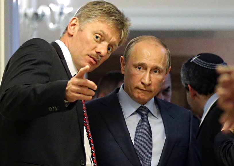 Dmitrij Pieskow i Władimir Putin /AFP