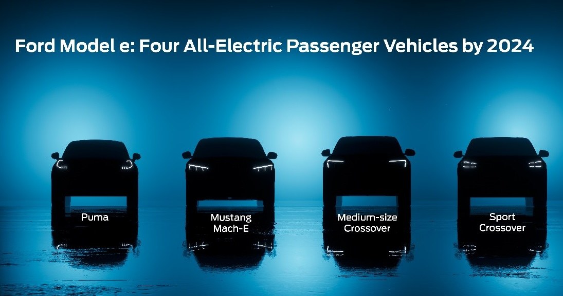 Do 2024 roku Ford będzie miał w ofercie cztery elektryczne samochody osobowe /Informacja prasowa