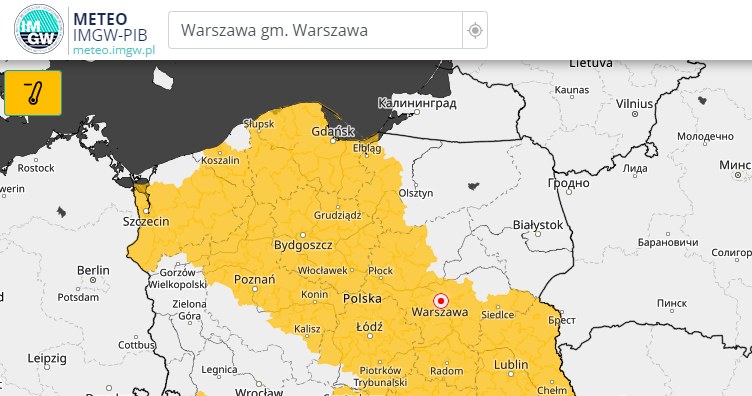 Do godz. 8, a miejscami do 9 obowiązują ostrzeżenia IMGW przed silnym mrozem /IMGW /