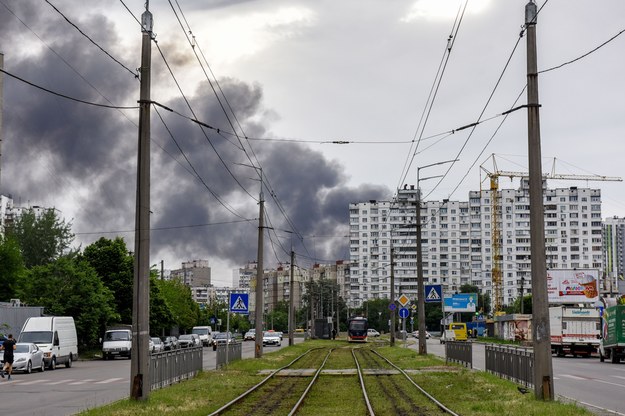 Do ostrzału Kijowa doszło nad ranem /OLEG PETRASYUK /PAP/EPA