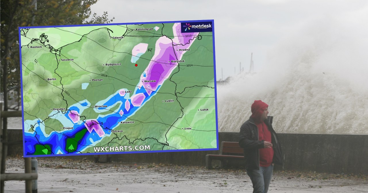 Do polski dociera strefa silnych wiatrów. Wydano alerty IMGW dla województw pomorskiego i zachodniopomorskiego /Dominik Werner/Agencja Wyborcza.pl/WXCHARTS /