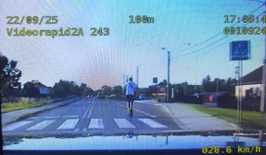 Do pościgu za chłopcem na hulajnodze elektrycznej doszło w miejscowości Jadachy (gmina Nowa Dęba). /Podkarpacka Policja /