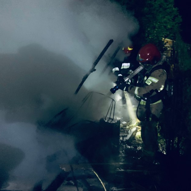 Do pożaru doszło na terenie ogródków działkowych /KM PSP Kielce /