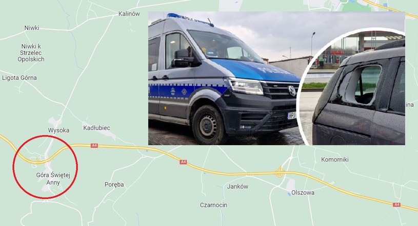 Do scen doszło na MOP-ie Wysoka na autostradzie A4 /Gazeta Wrocławska/Google Maps /facebook.com