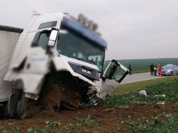 Do szpitala trafił 32-letni kierowca ciężarówki. /Bartek Paulus /RMF MAXX