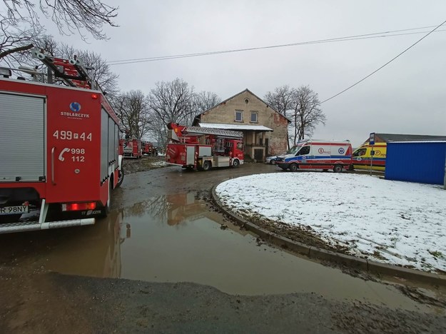 Do szpitala zabrane zostały łącznie trzy osoby /Komenda Powiatowa Państwowej Straży Pożarnej w Krotoszynie /
