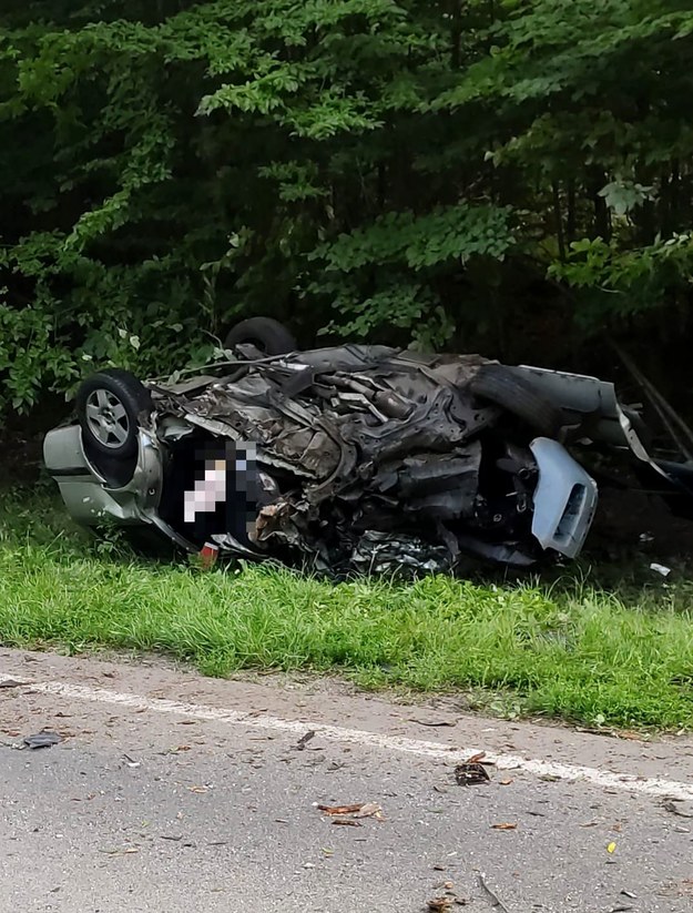 Do tragicznego zdarzenia doszło w nocy na DK-57 przed miejscowością Dębówko w gminie Szczytno. /Policja