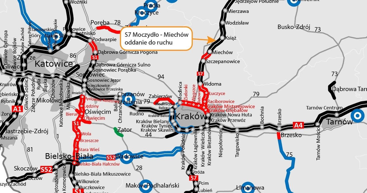 Do użytku został oddany blisko 19-kilometrowy fragment drogi ekspresowej S7. /GDDKiA