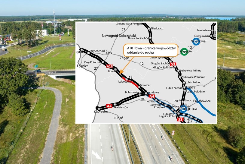 Do użytku został oddany kolejny odcinek autostrady A18. /Marek Pilaczyński/ GDDKiA /GDDKiA