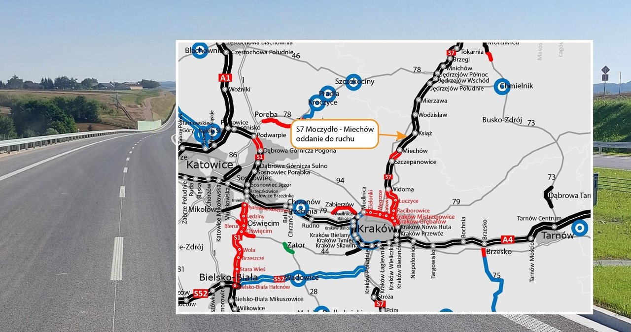 Do użytku został oddany kolejny odcinek drogi ekspresowej S7. /GDDKiA