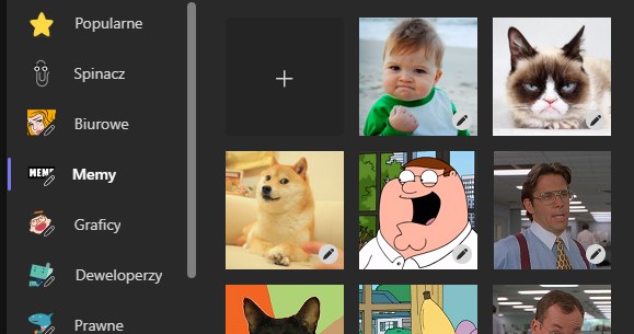 Do wyboru mamy całkiem sporą galerię. /Zrzut ekranu/Teams /materiał zewnętrzny