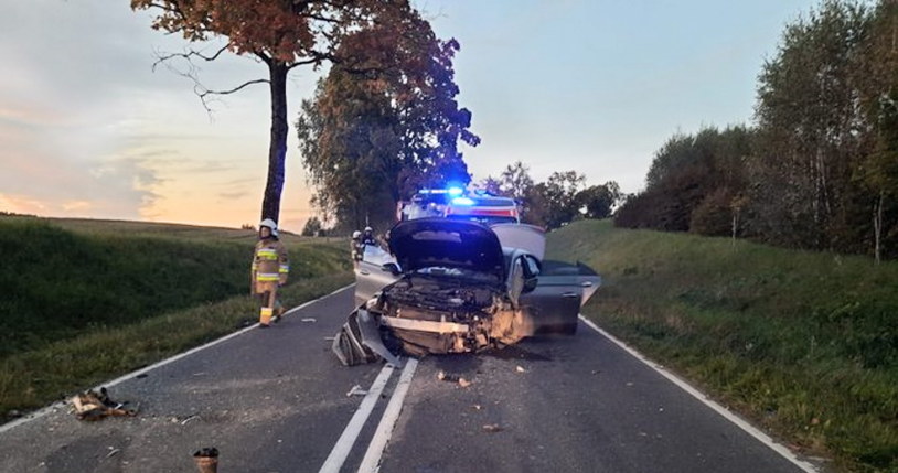 Do wypadku doszło, bo któryś z kierowców zjechał do osi jedni /Informacja prasowa