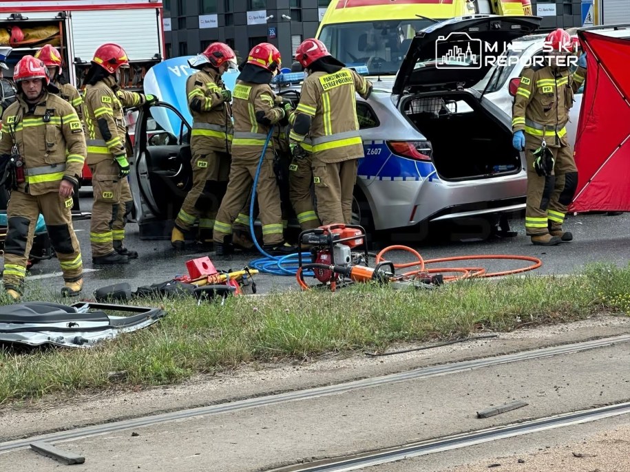 Do wypadku doszło na warszawskim Mokotowie /Miejski Reporter /