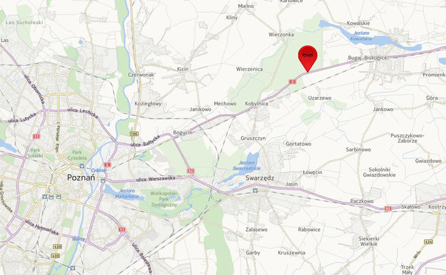 Raport użytkownika: Po tragicznym wypadku droga krajowa nr 5 zablokowana Do wypadku doszło na wysokości Uzarzewa /Mapy.interia.pl /INTERIA.PL
