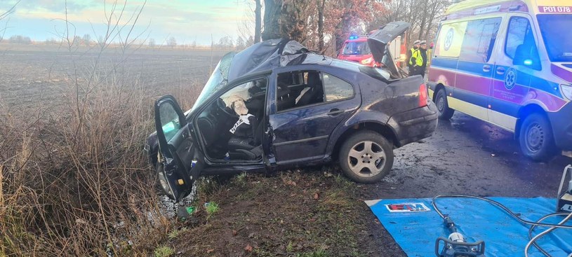 Do wypadku doszło w Międzylesiu w  Międzylesiu w gminie Rogoźno /OSP Rogoźno /materiał zewnętrzny