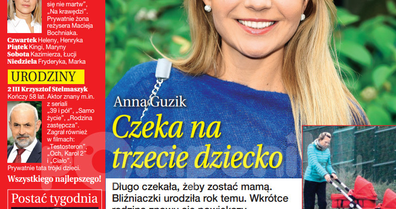 "Dobry Tydzień" donosi, że Anna Guzik jest w ciąży! /Dobry Tydzień