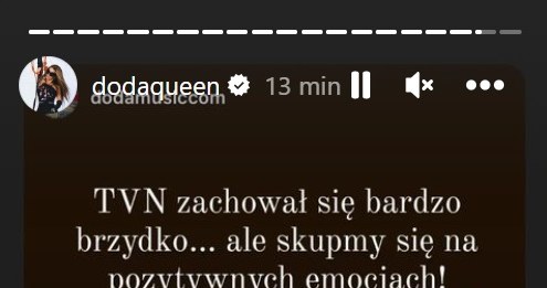 Doda całą sytuację zaczęła komentować na Instagramie /https://www.instagram.com/dodaqueen/?hl=pl/ /Instagram