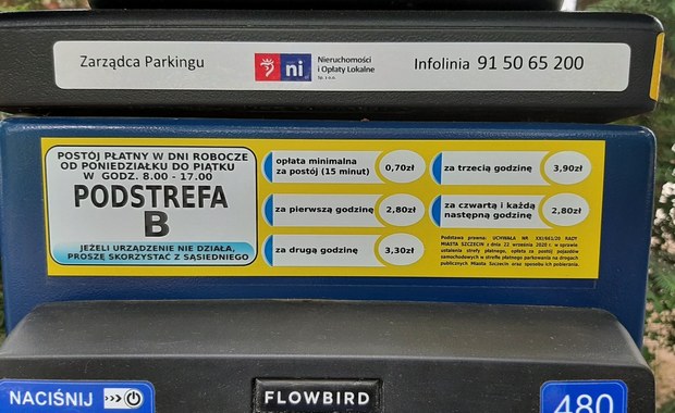 Dodatkowe informacje na parkomatach SPP w Szczecinie