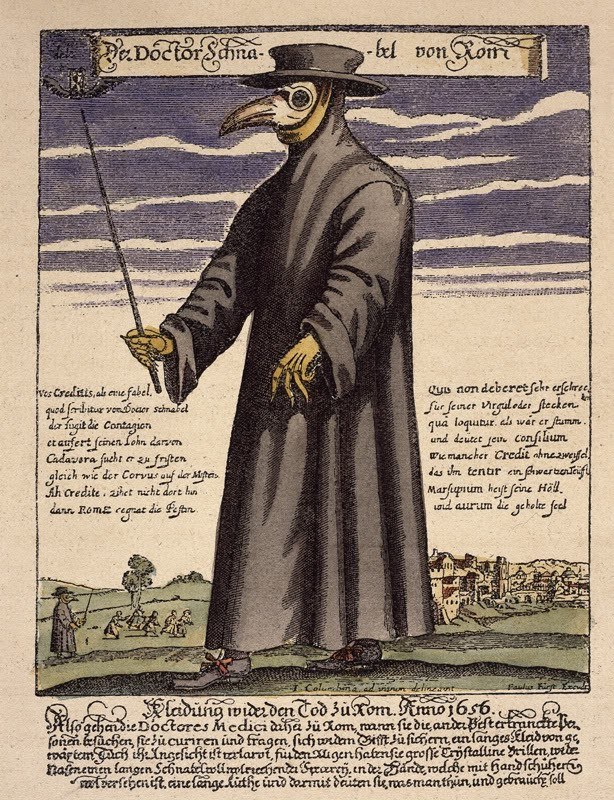 Doktor Schnabell z Rzymu. XVII-wieczna rycina. /Wikipedia /materiały prasowe